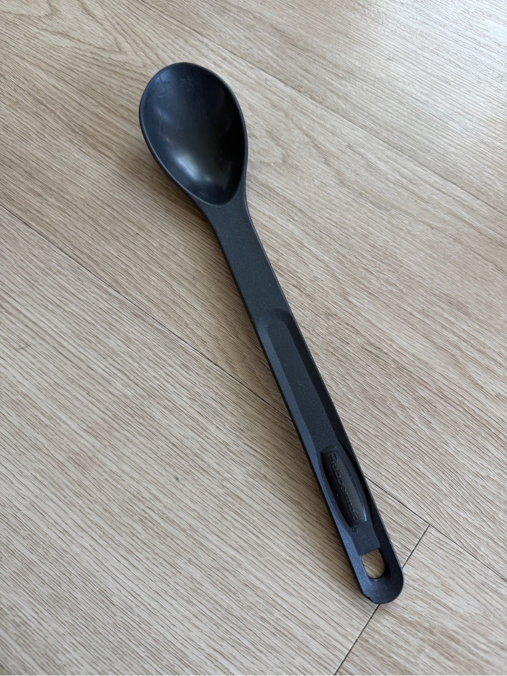 Vintage Rubbermaid Nylon Black Serving Basting Solid Spoon Black 1973 USA 13”